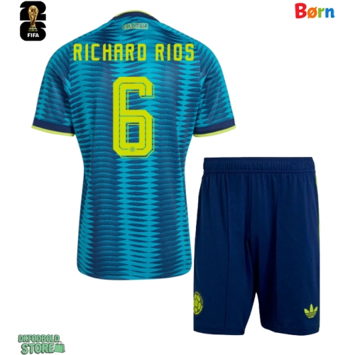 Colombia Richard Rios #6 Replika Babytøj Udebanesæt Børn VM 2026 Kortærmet (+ Korte bukser)